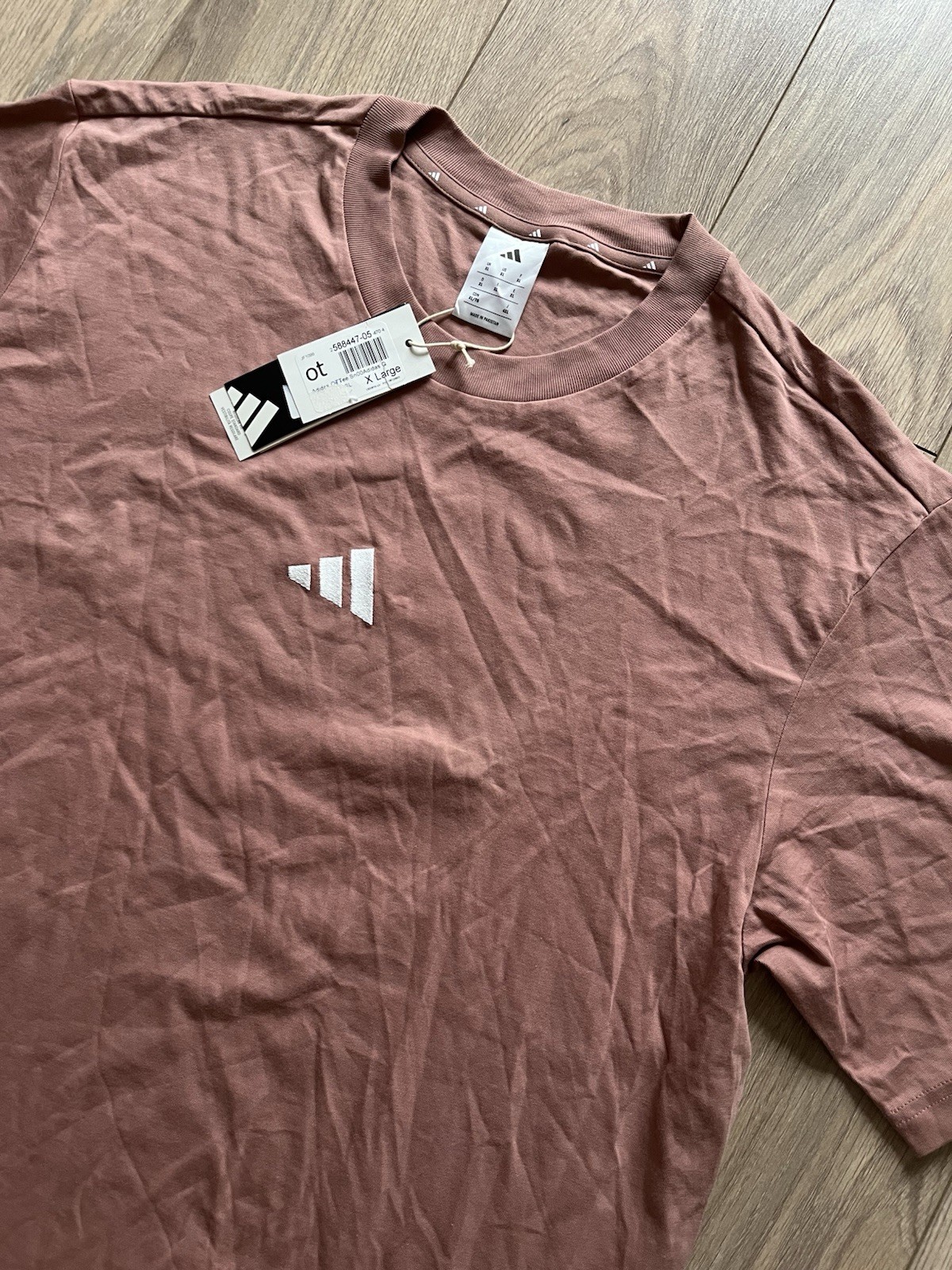 Adidas Graphic Logo Cotton Regular Fit T-Shirt Mens XL Warm Clay £20 RRP BNWT gallery