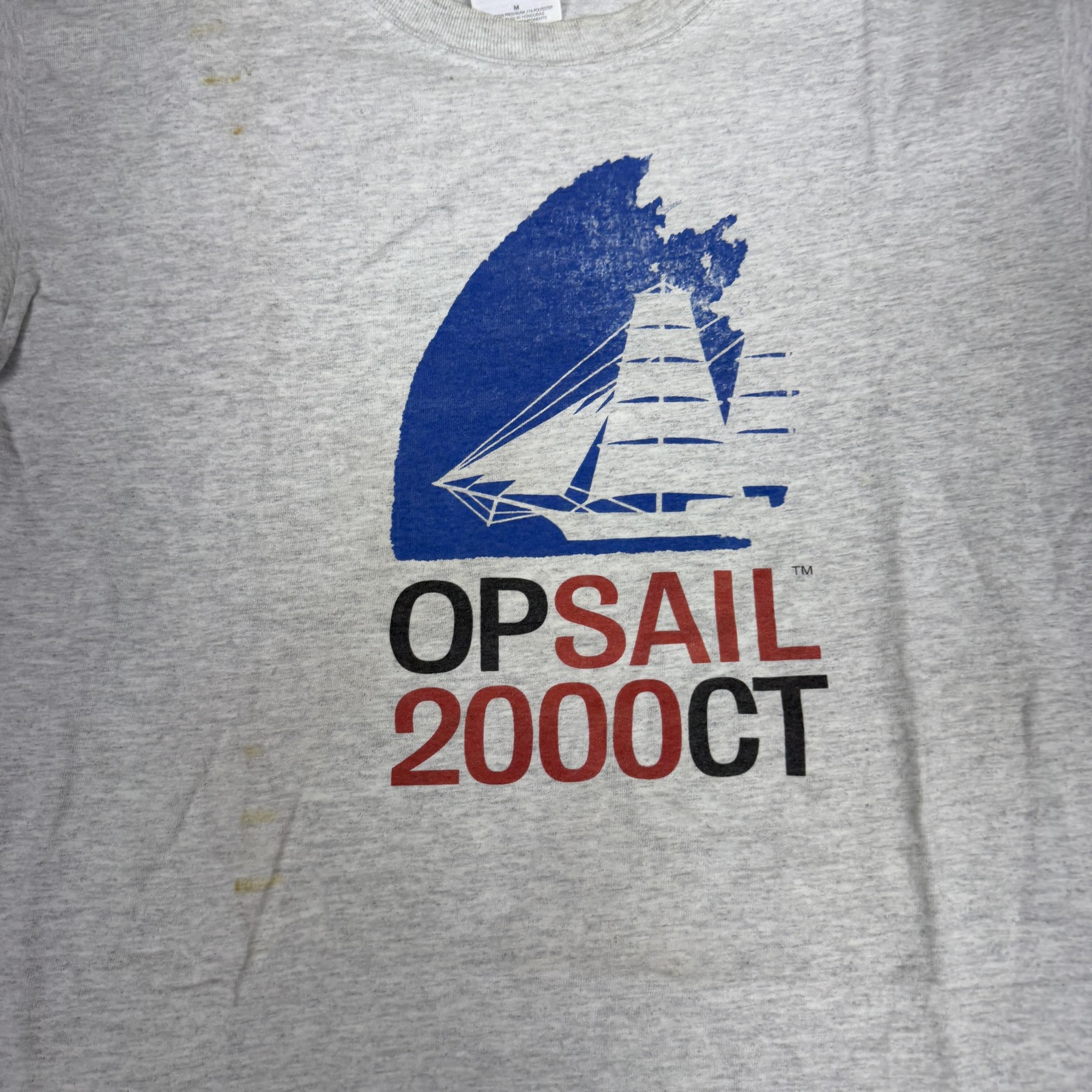 Vintage USTA OPSAIL 2000CT Shirt Mens Medium Gray Tall Ship Sailing Graphic Tee gallery