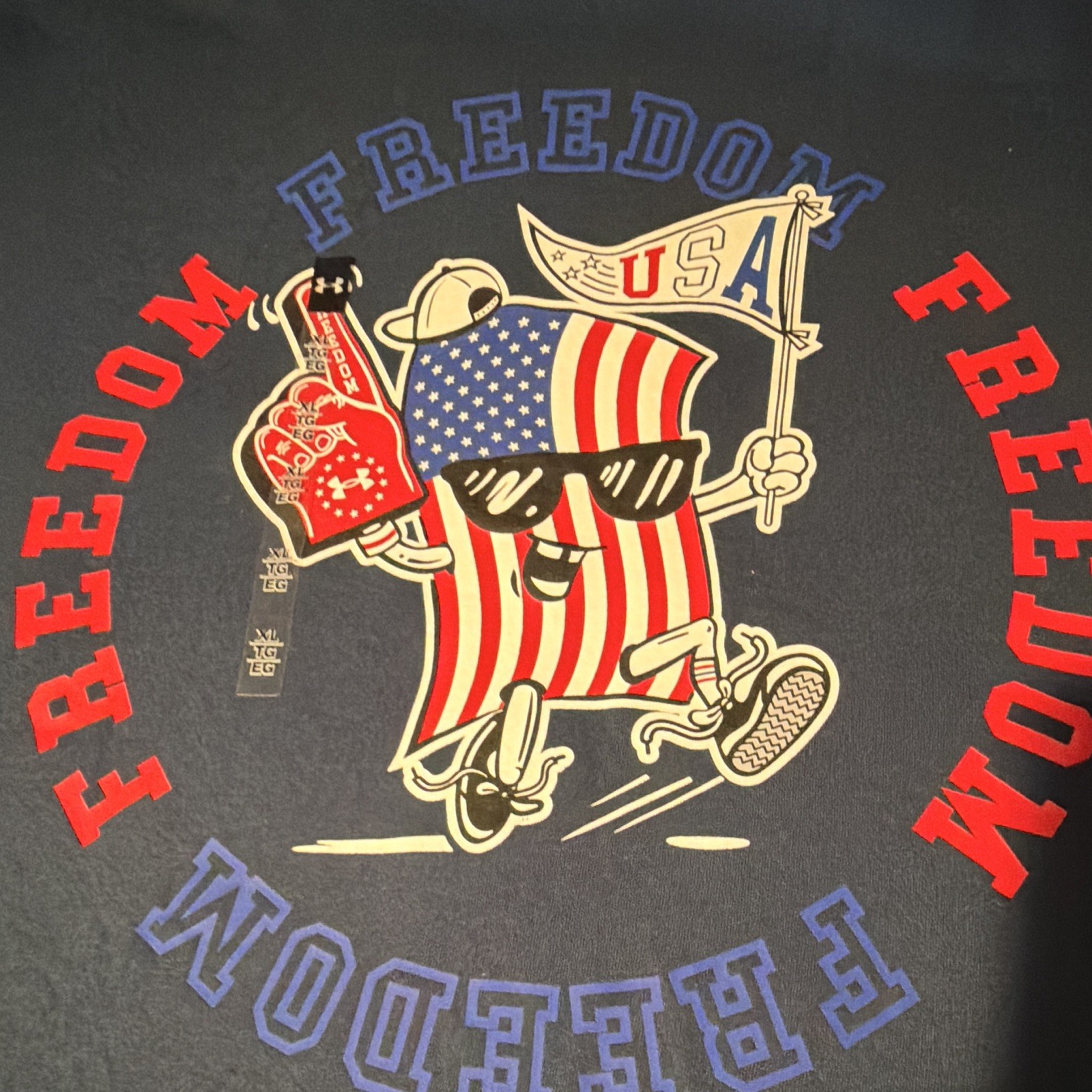 Under Armour American Pride USA Freedom Short Sleeve T-Shirt Blue Sz XL gallery