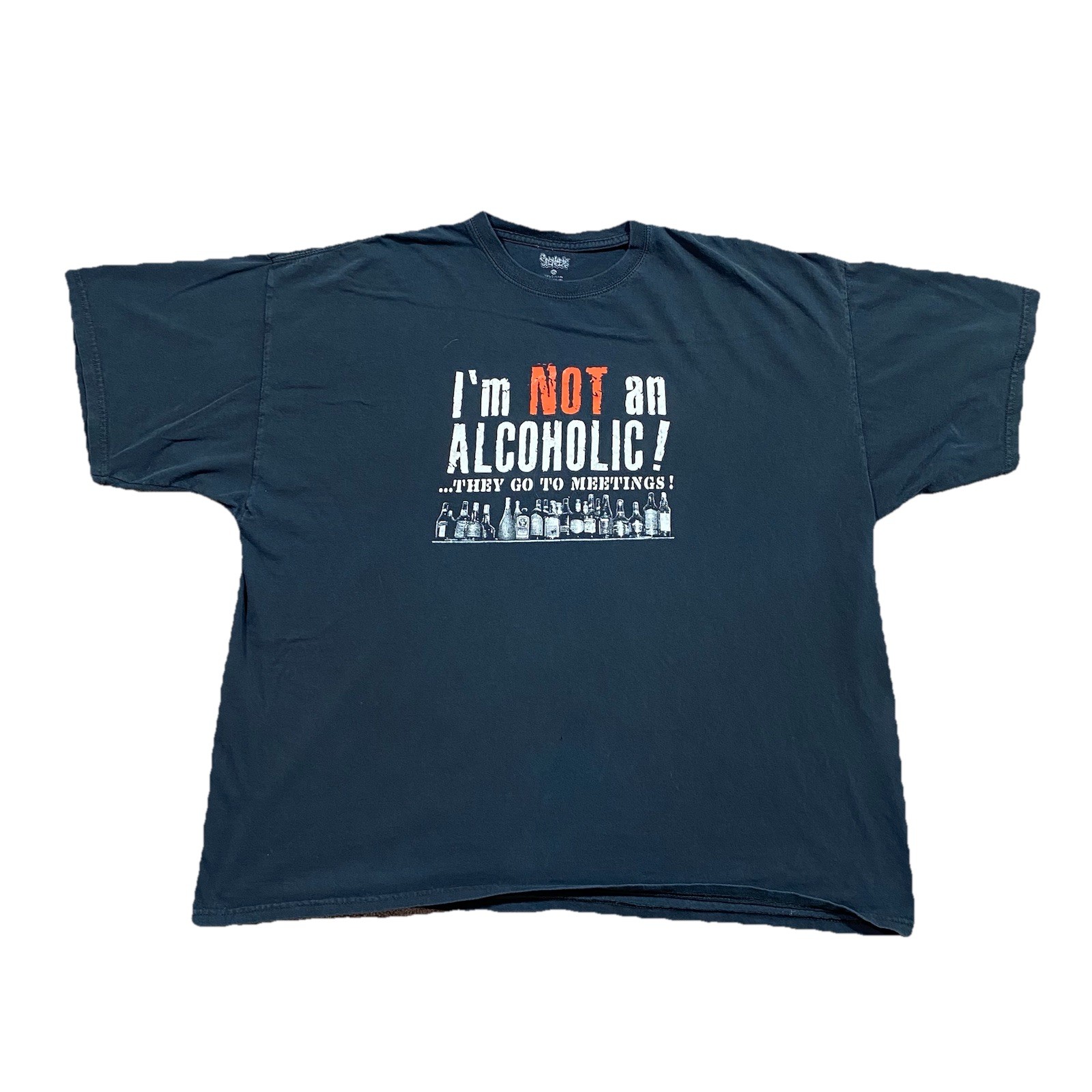 Spencer’s Black I’m Not an Alcoholic Funny Drinking Tee 3XL