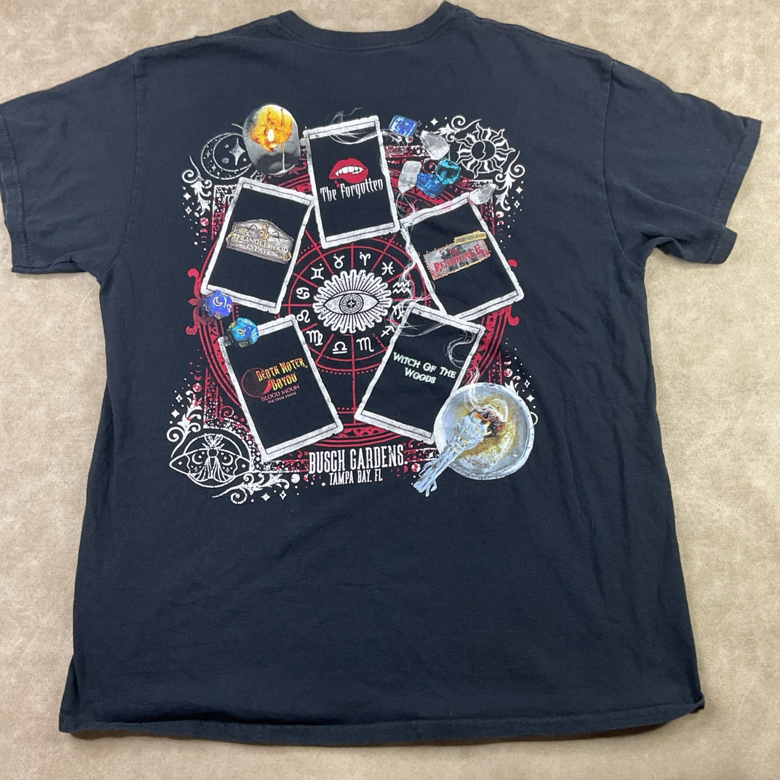 Busch Gardens Howl O Scream T-Shirt Sz L Halloween The Forgotten Graphic Tee gallery