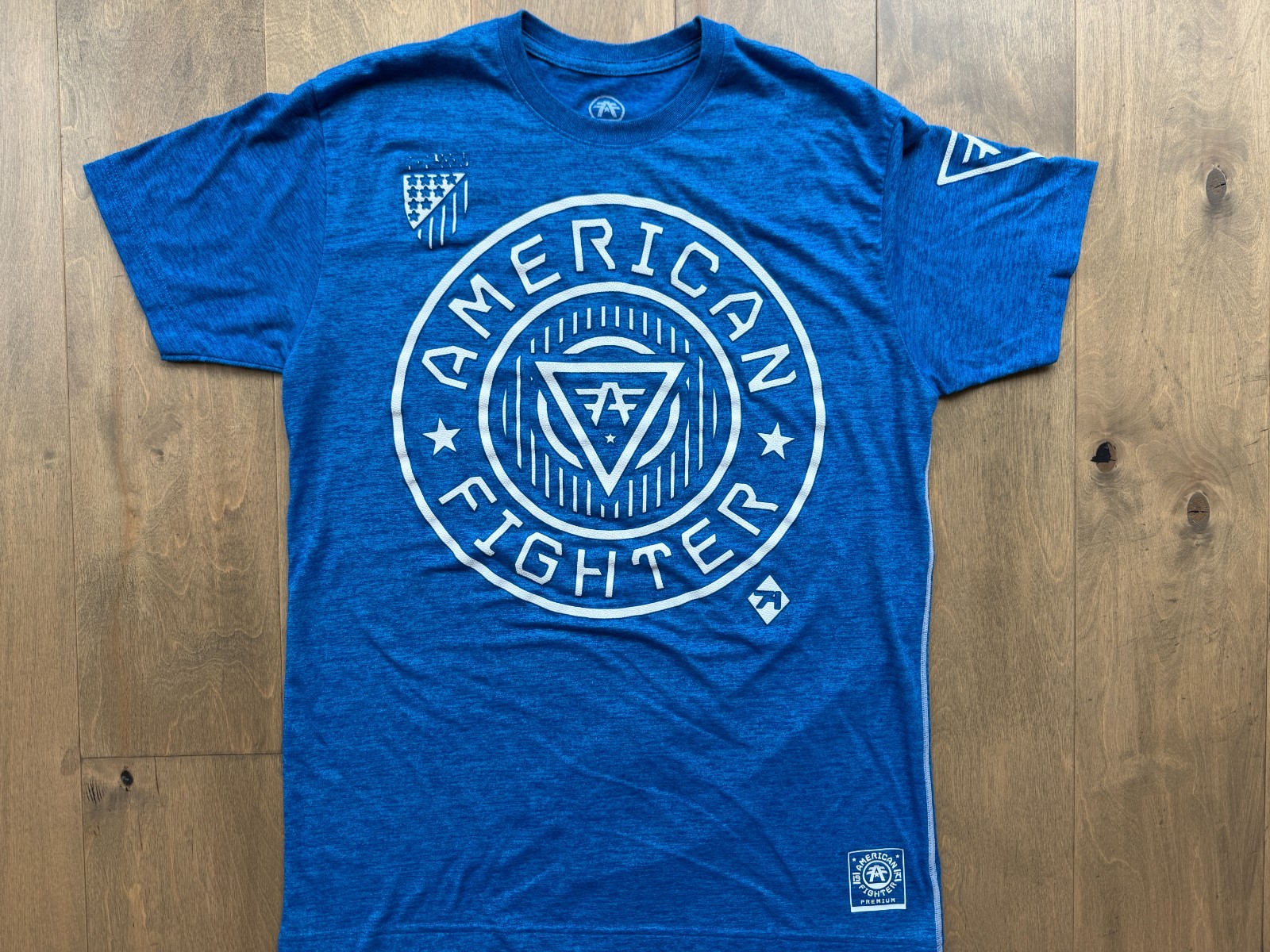 American Fighter Premium Athletics Blue 50/50 Cotton Poly Blend T-Shirt Men's XL gallery