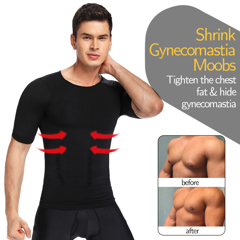 Men's Slimming Body Shaper Posture Corrector Vest Abdomen Compression Shirt Tops gallery