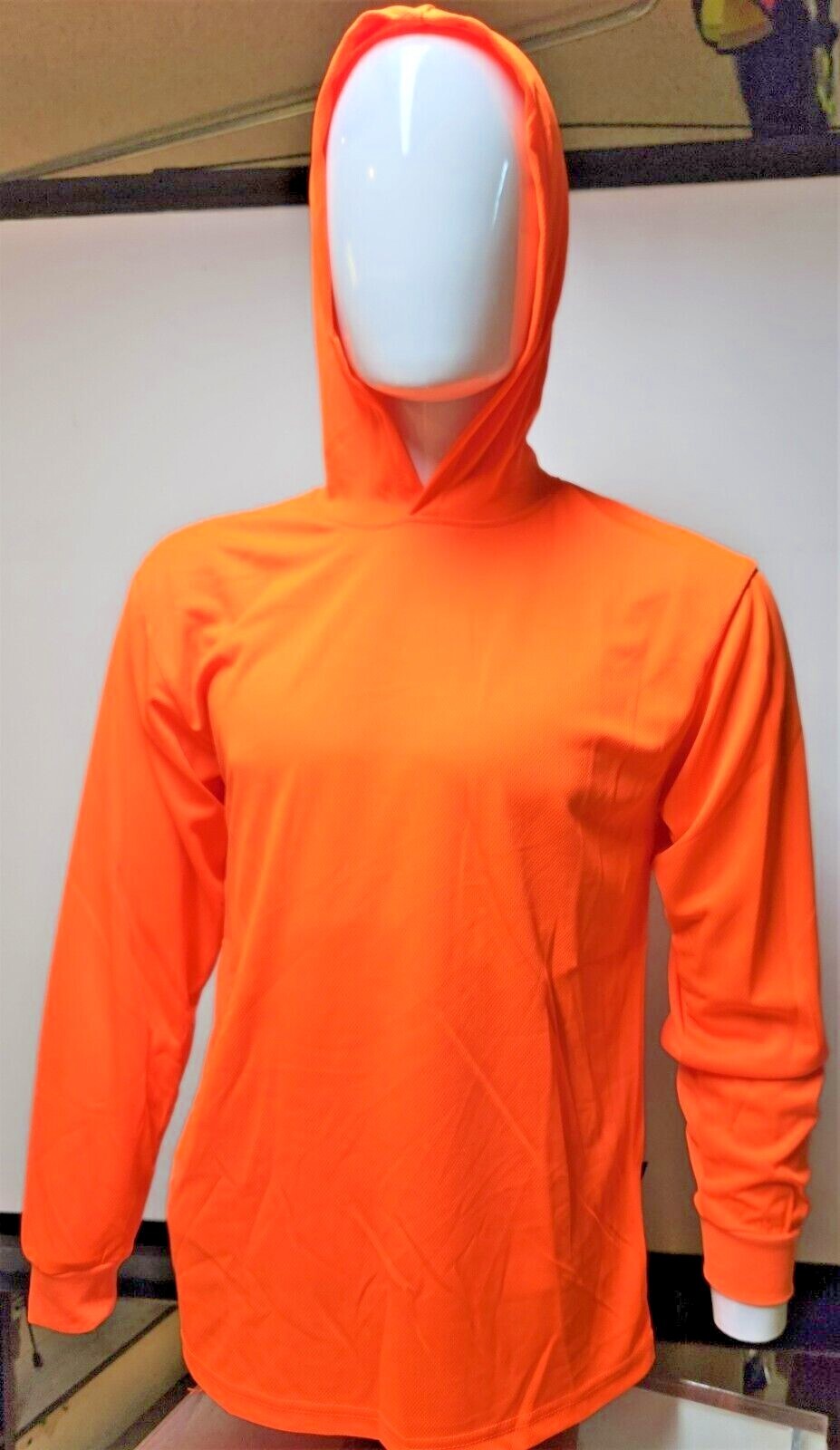 Hi Vis Long Sleeve Safety Shirt With Hoodie, Quick Dry Polyester Birdeye mesh gallery