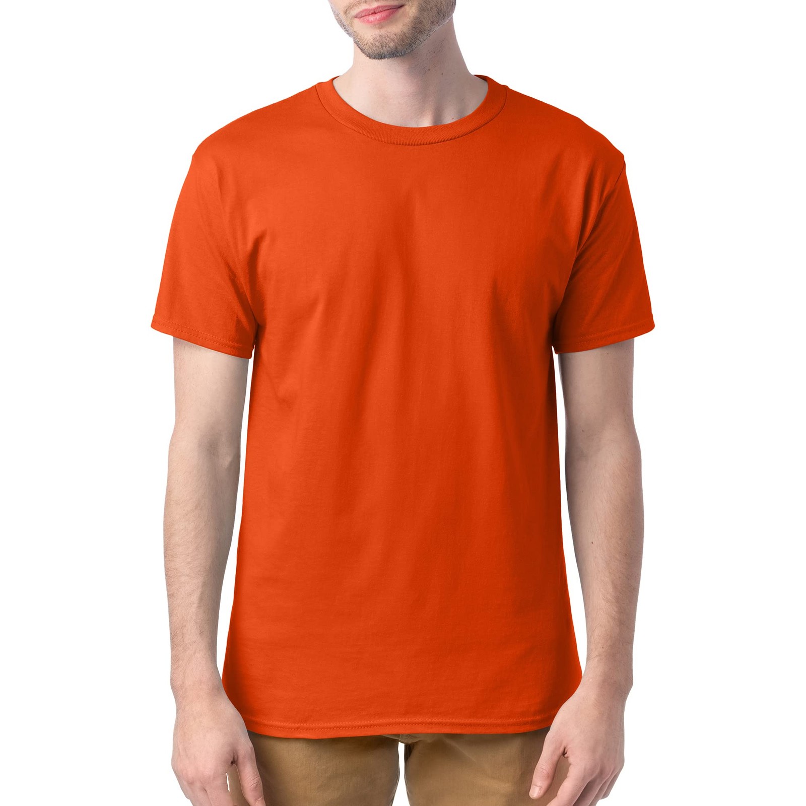 4-pack Mens Essentials Short Sleeve 100% Cotton T-Shirt 2X-Large Big Orange gallery
