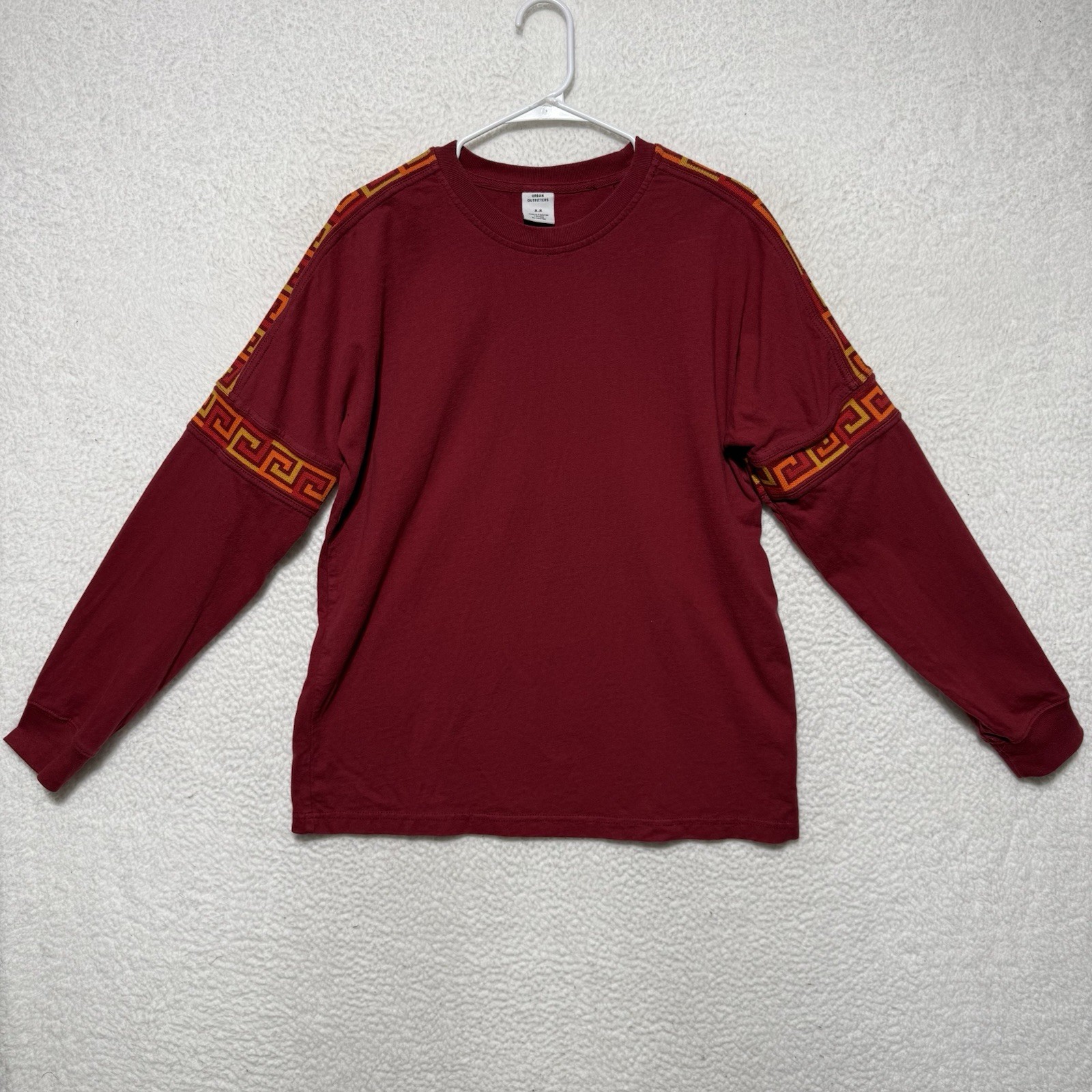 Urban Outfitters Drop Shoulder Ribbed Long Sleeve Red Tee Men’s Size M