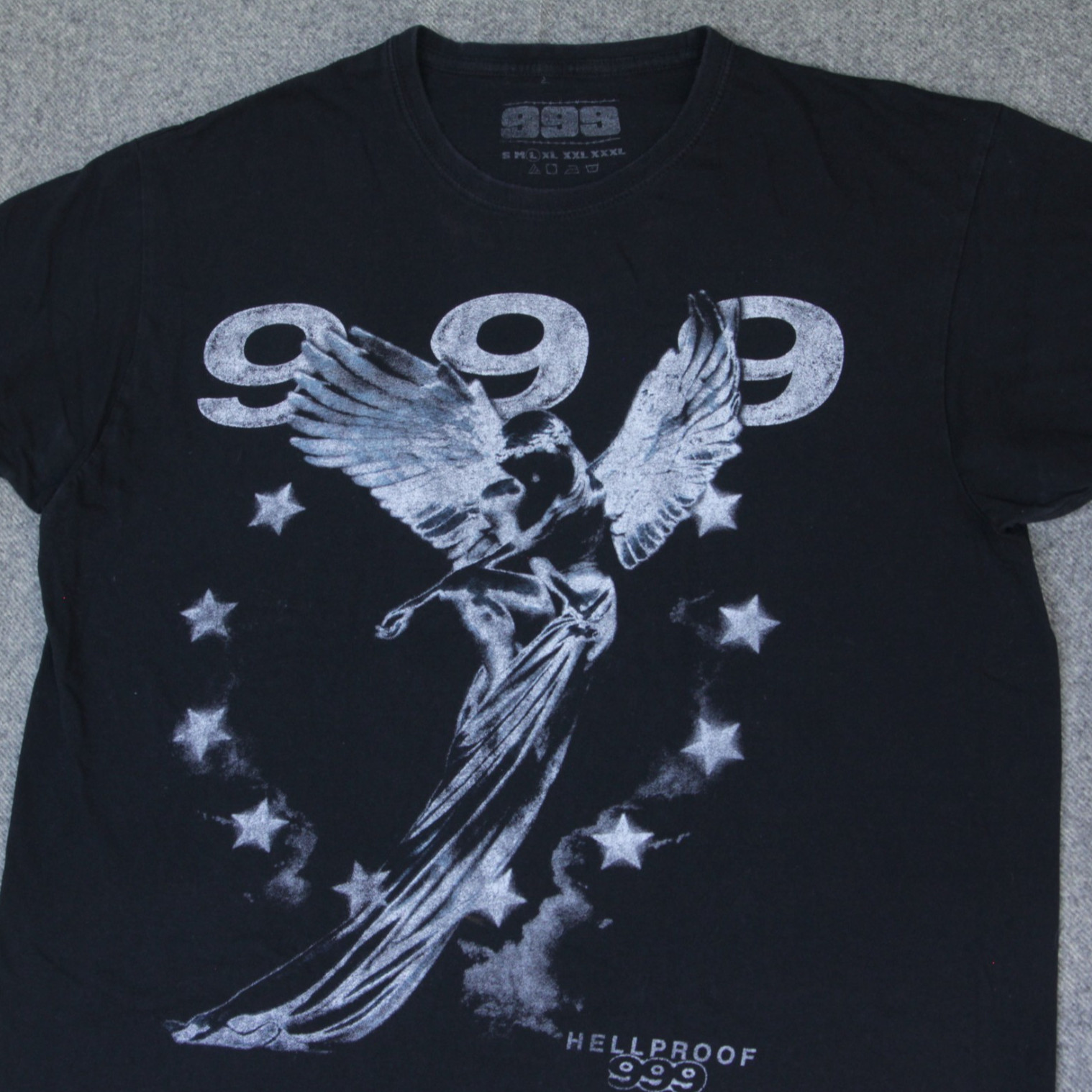 Juice WRLD 999 Club T Shirt L Angel Graphic HELL PROOF Merch Rapper Emo Rap Tee