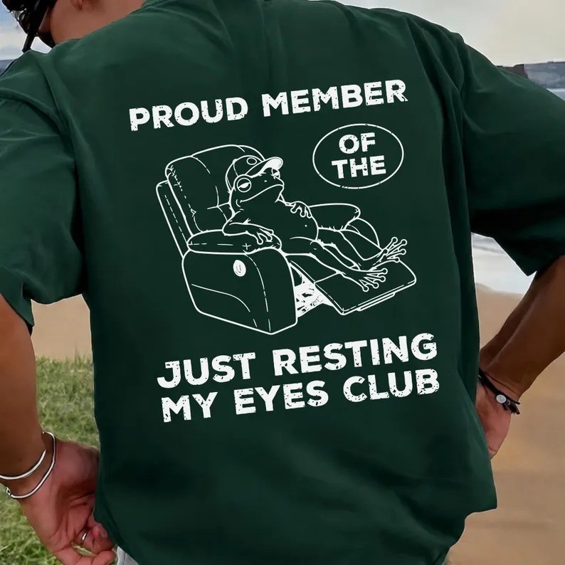 Just Resting My Eyes T-Shirt Funny Camo Dad Father's Day Gift for Dad gallery