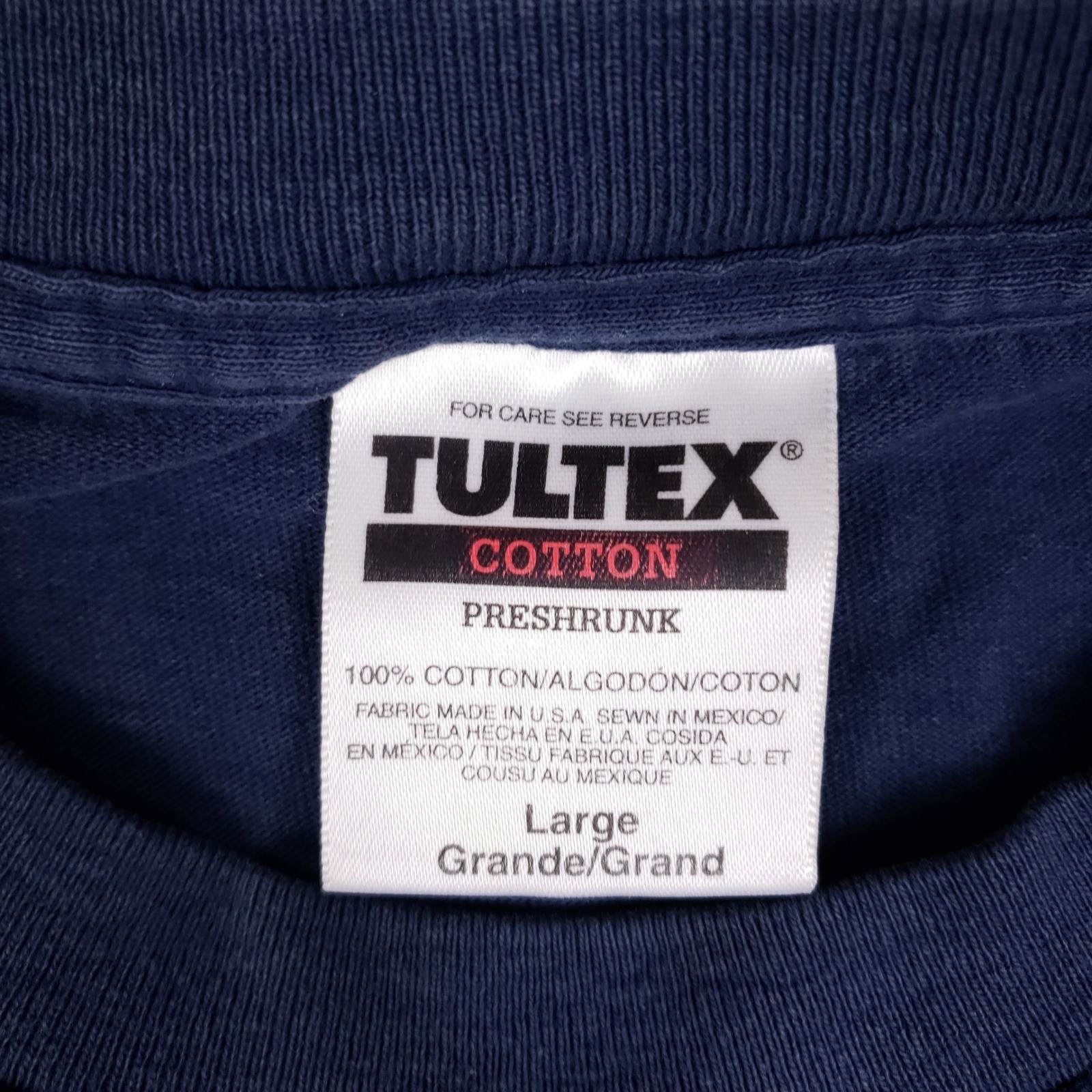 Vintage Tultex Duh Graphic T-Shirt Mens Large Navy Blue Cotton Short Sleeve Tee gallery