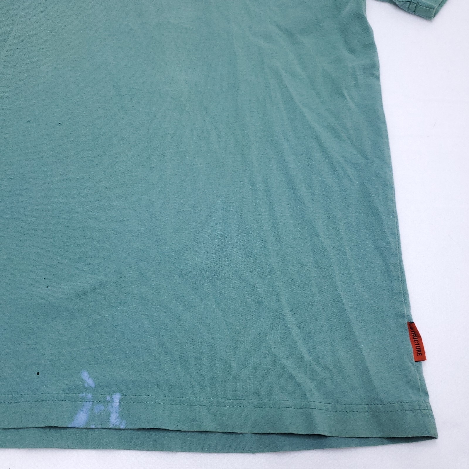 Vintage Structure Beach Patrol T-Shirt Size M USA MADE Sea Green 90's Distressed gallery