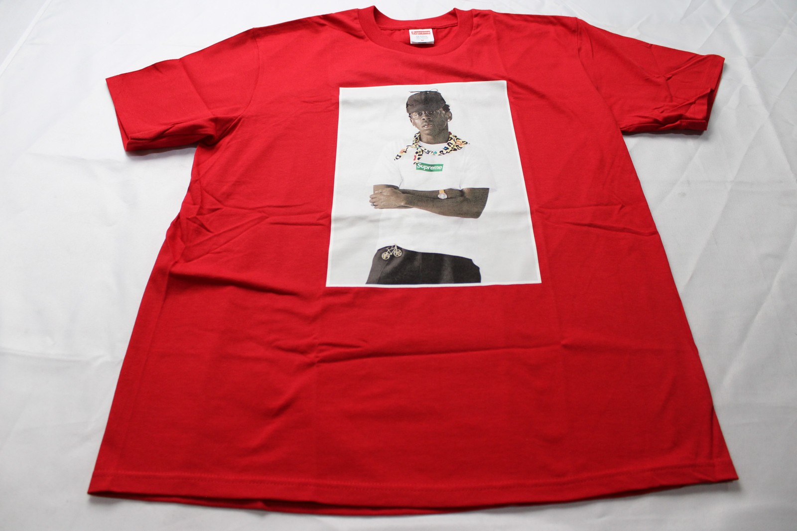Supreme x Tyler The Creator Adults' Photograph Graphic T-Shirt NC3 Red Medium gallery