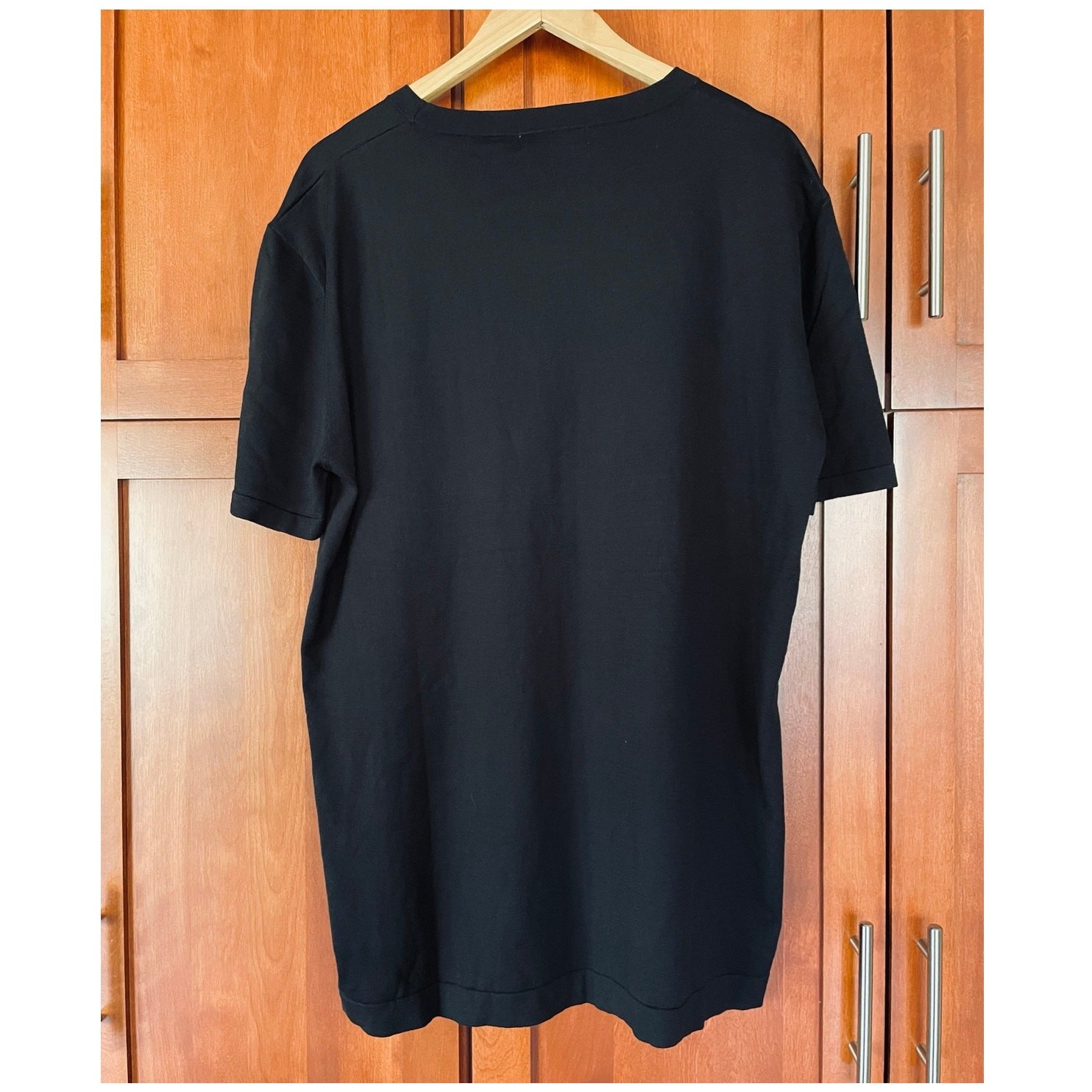 Collars and Co Lucca Cotton and Silk Tee Shirt Black Size 3XL NEW gallery