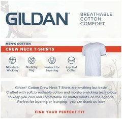 Gildan (5-pack) Bulk Solid Heavy Cotton Short Sleeve Blank Tee T-Shirt S-XL
