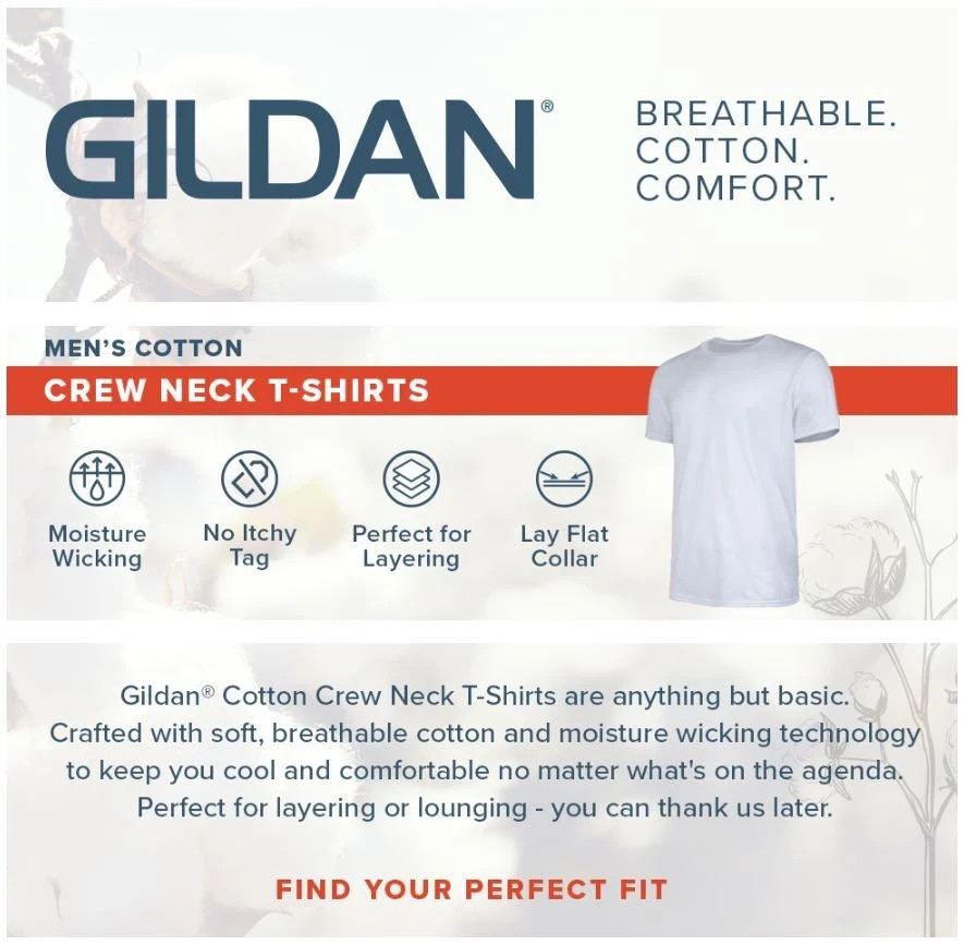 Gildan (5-pack) Bulk Solid Heavy Cotton Short Sleeve Blank Tee T-Shirt S-XL gallery
