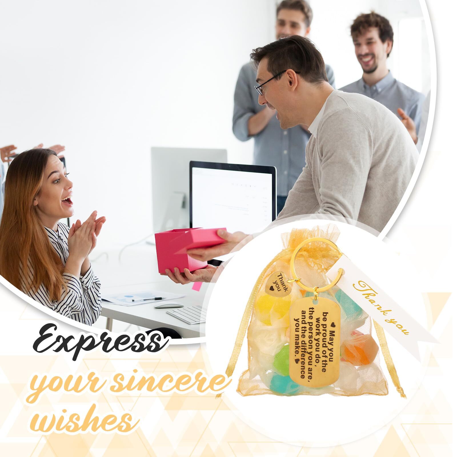 Yinkin 72 Pcs Employee Appreciation Gift Bulk for Coworker Thank You Gifts Ke... gallery