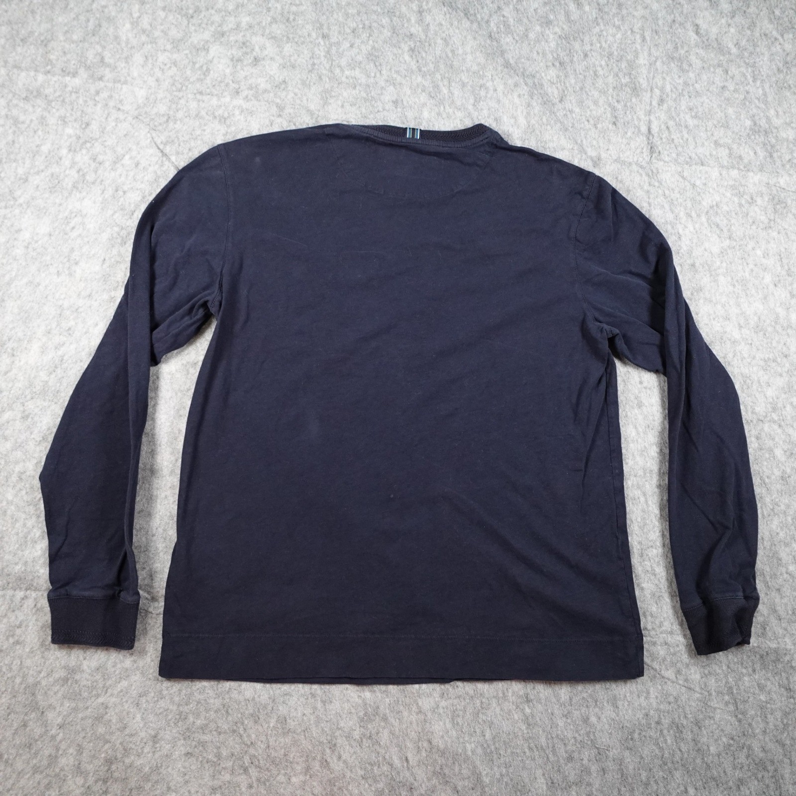 Ted Baker Top Mens 3 Medium Navy Long Sleeve Cotton Pocket Crew Neck Pullover gallery