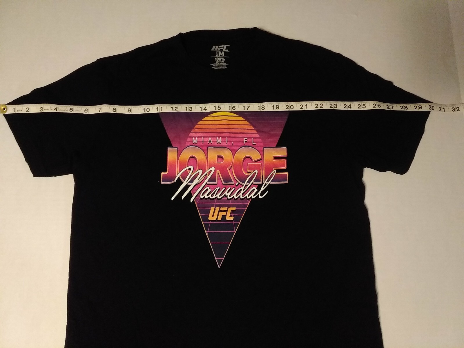 UFC Jorge Masvidal T-Shirt Black Size MED Miami, FL Men's MMA Tropical GTA Style gallery