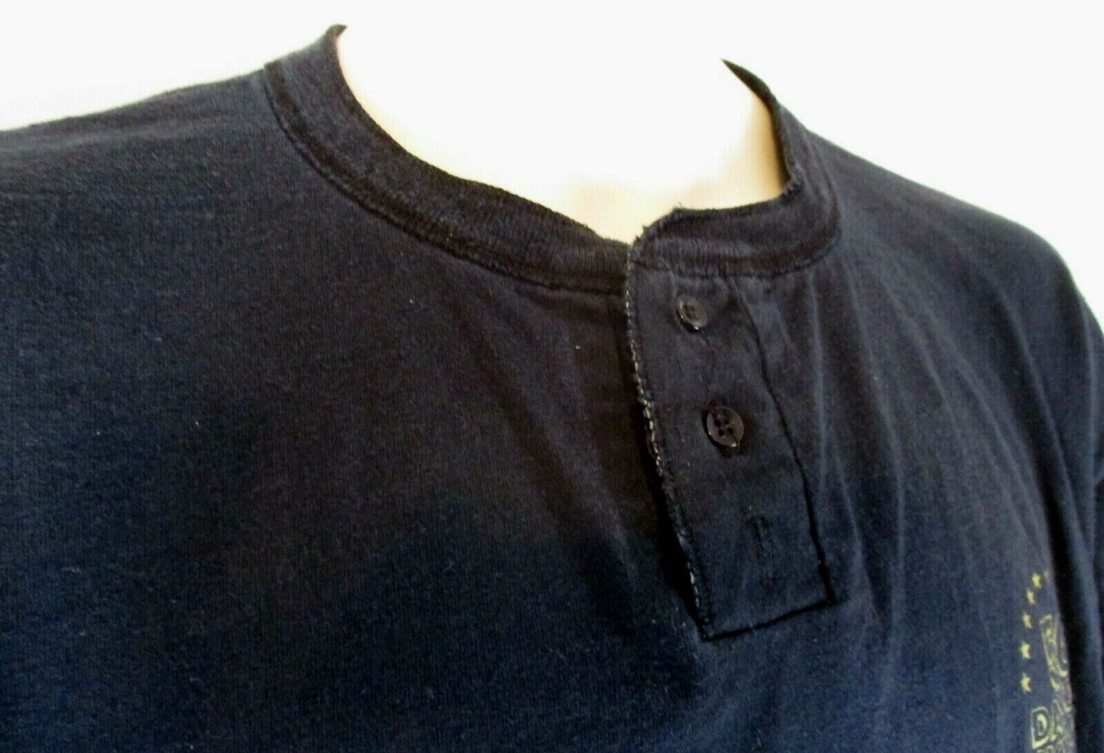 Harley-Davidson Henley T-Shirt 50th Anniversary Eagle XL Black Pull On Mens CBi9 gallery
