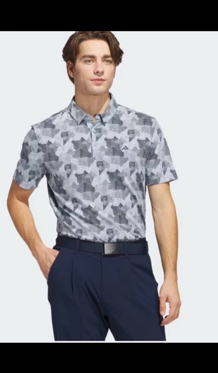 adidas Go-To Print Mens Golf Polo Shirt 2025 - Size Medium JP0471 gallery