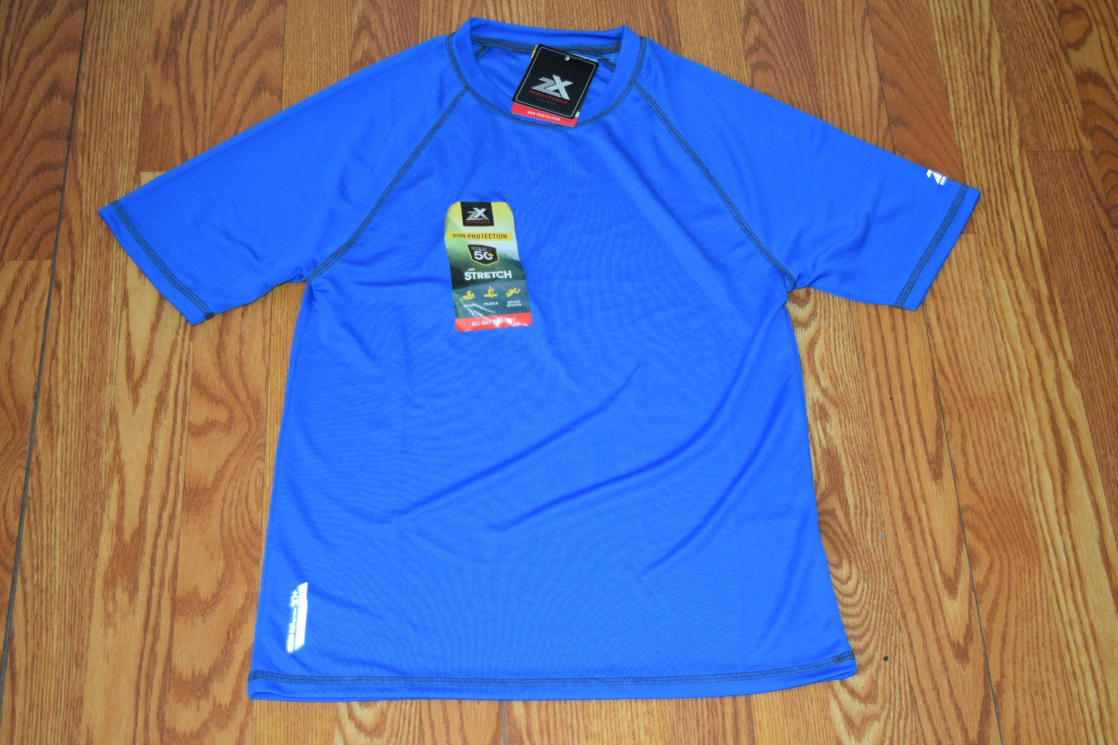 NWT Mens ZeroXposur Blue Sun Protection All-Day Comfort Active Shirt Size S