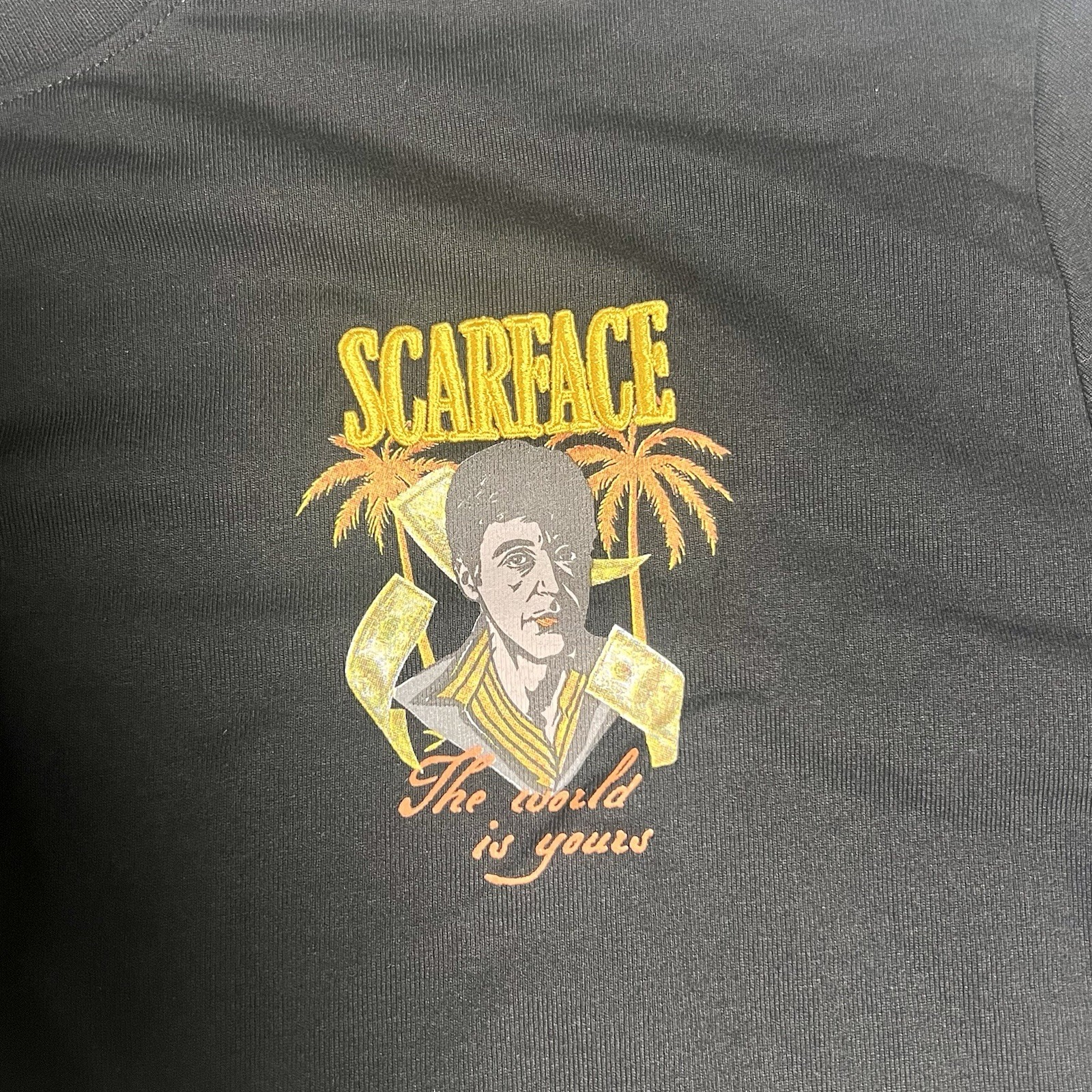 Scarface x Reason The World Is Yours Graphic T-Shirt Black NWT Size Large gallery