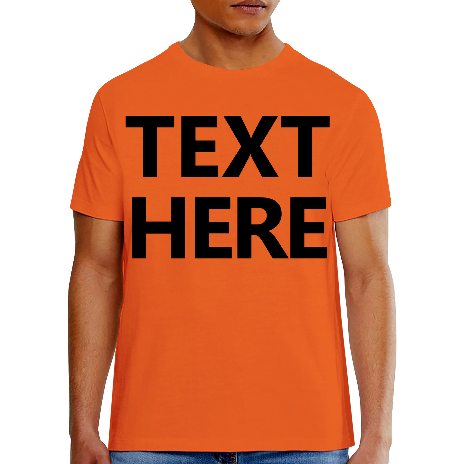 Hanes 5180 Men's T-Shirt - Custom Print - Add Any Text - Personalized Tee gallery
