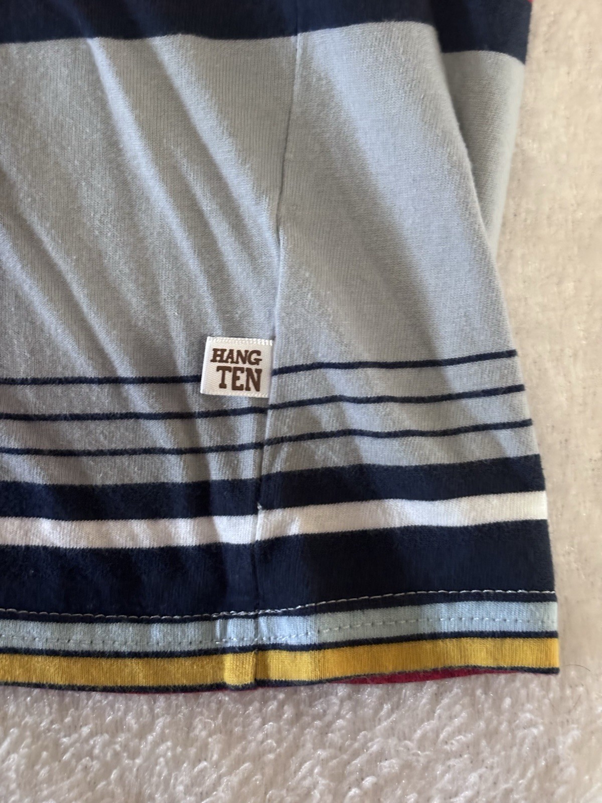 Vintage Hang Ten Striped Shirt Men’s Size Small Med Surfer Skateboarding Skater gallery