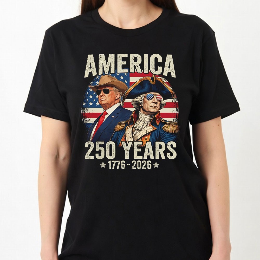 250th Anniversary 250 Years America Funny Trump Washington Unisex T-Shirt gallery