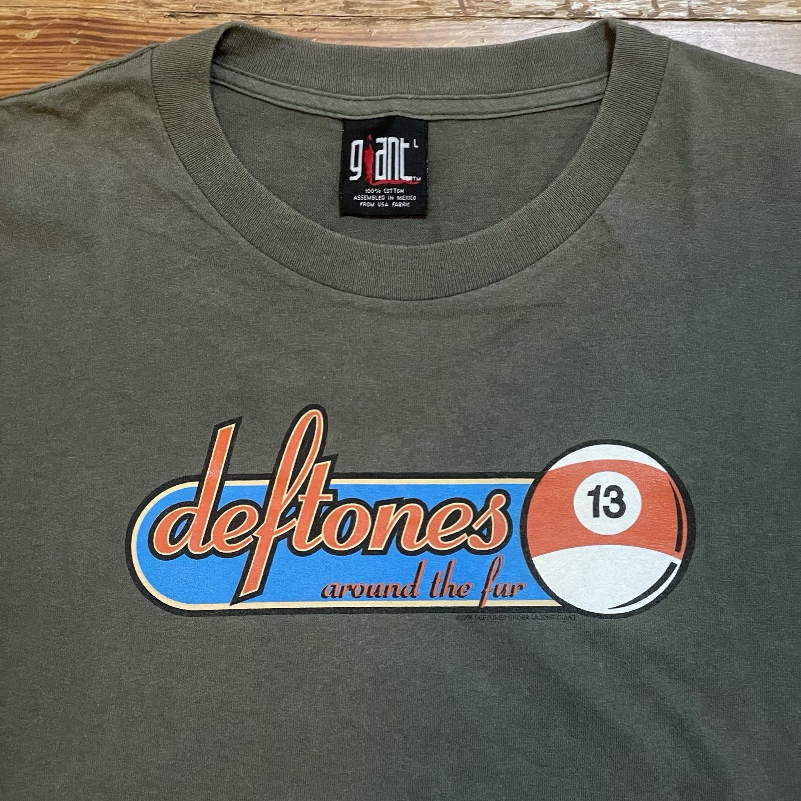 Vintage 90s Deftones Shirt Size Large Band Tour Nu Metal Rap Rock Around The Fur