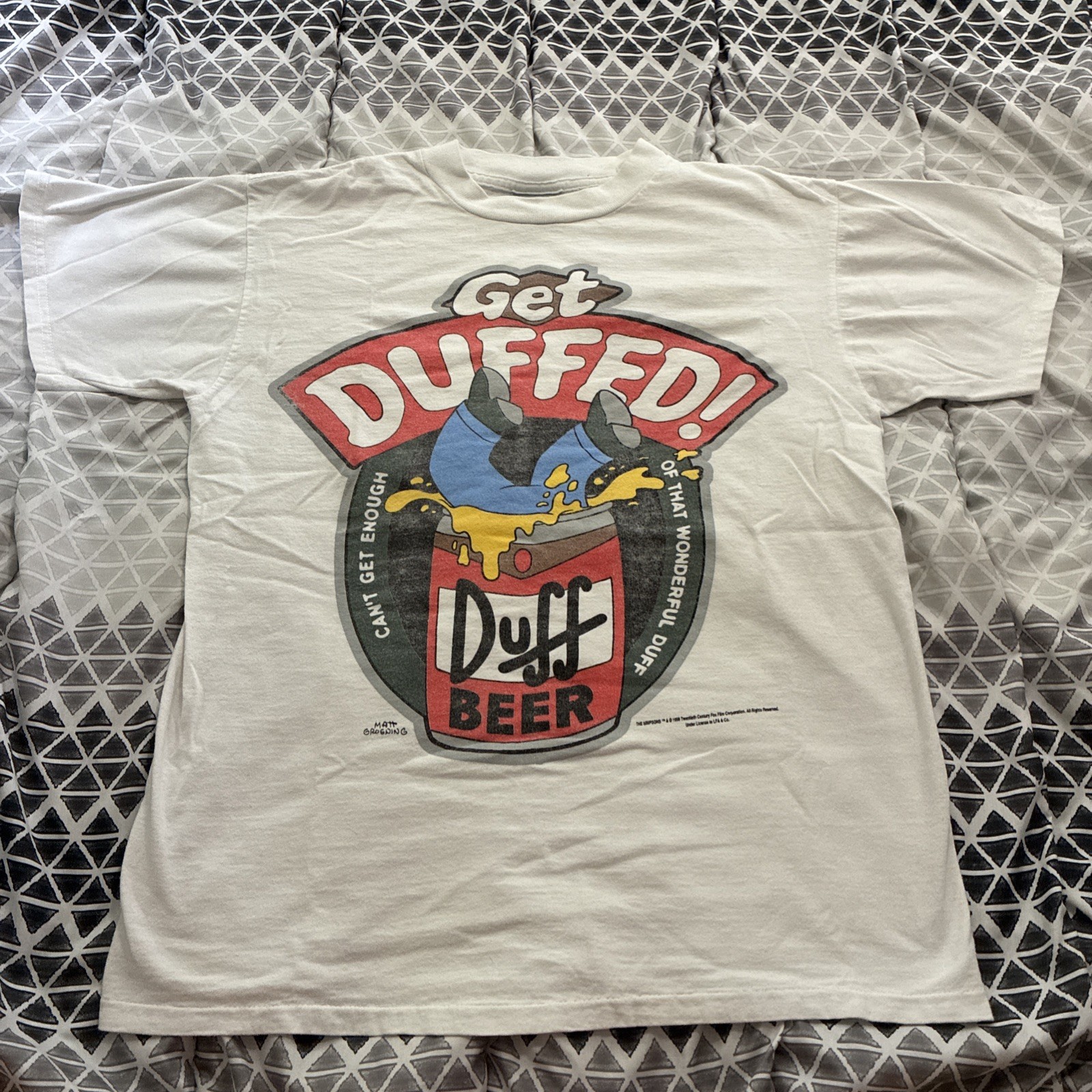 Vintage 90’s Simpsons Get Duffed Shirt M Duff Beer Graphic 1998 Matt Groening gallery