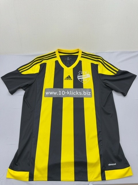 Adidas Soccer Jersey Mens Black Yellow Striped (#16) XL Climacool