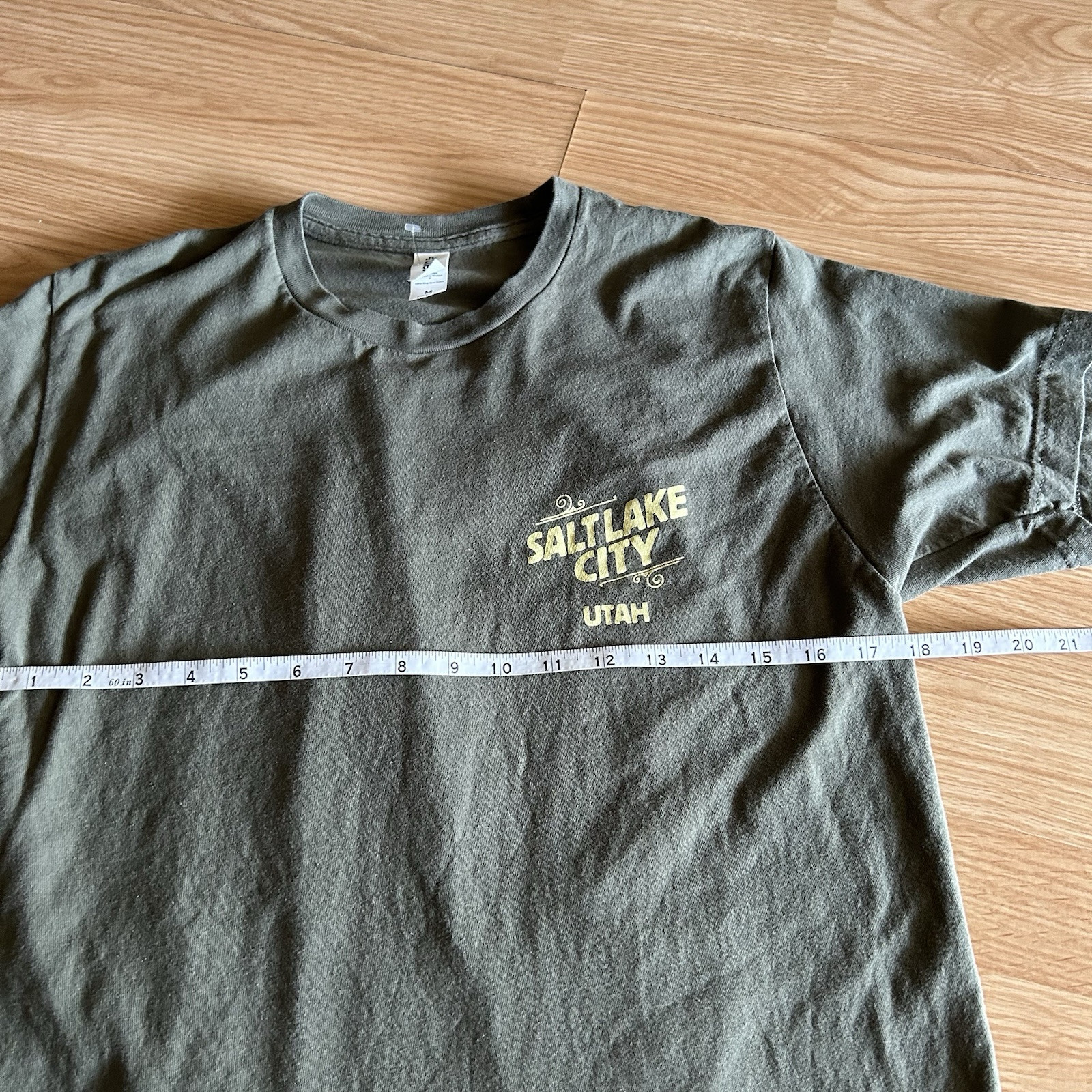Tultex 202 Salt Lake Utah Graphic Short Sleeve Tee Medium gallery