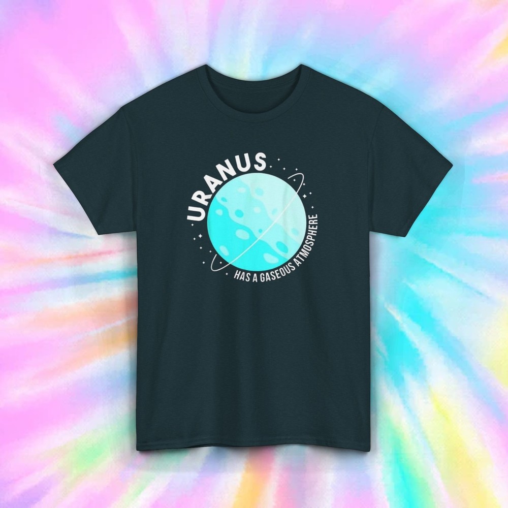 Uranus Planet Funny Science T-Shirt Space Gag Gift Outer Space Humor Tee S-5XL