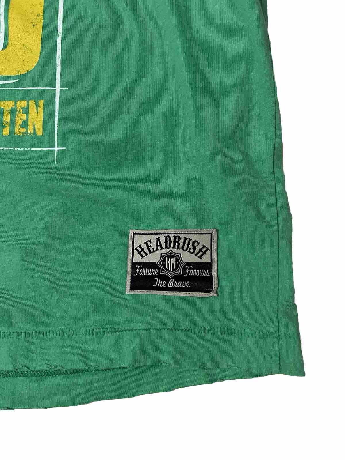 Headrush Men’s Size XL Green Short Sleeve T-Shirt MMA Action Sports Y2K L-4 gallery