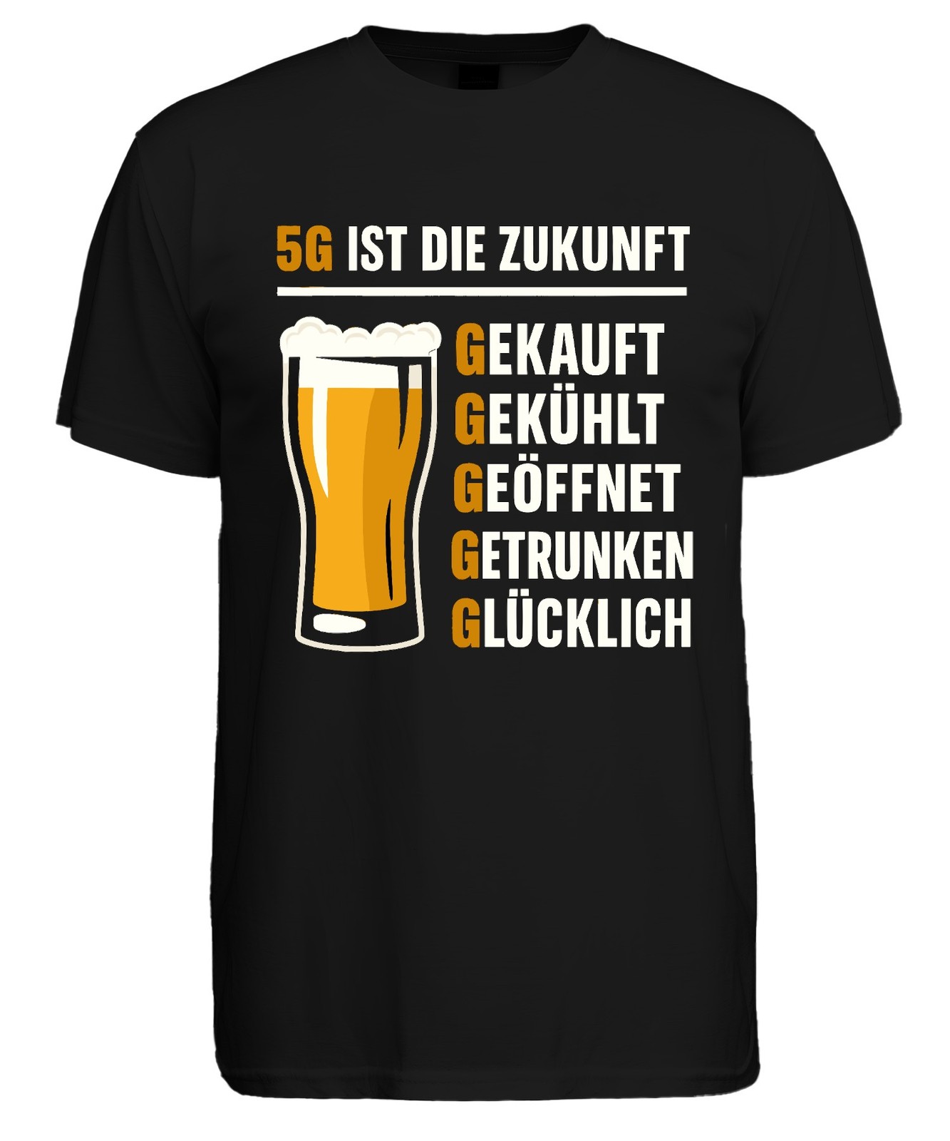 5G Is The Future Bought Chilled Drunk Beer Beer Glass Pub Men's T-Shirt gallery