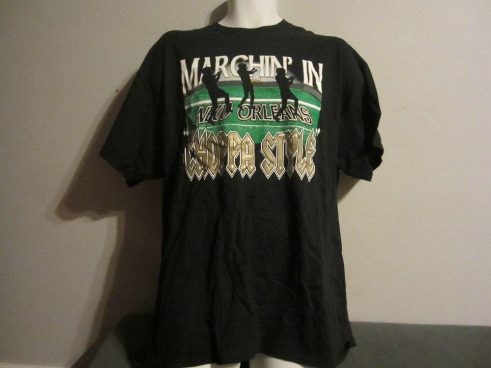 NWT Marching In Choppa Style New Orleans black/gold Tee sz M Mens Saints A54