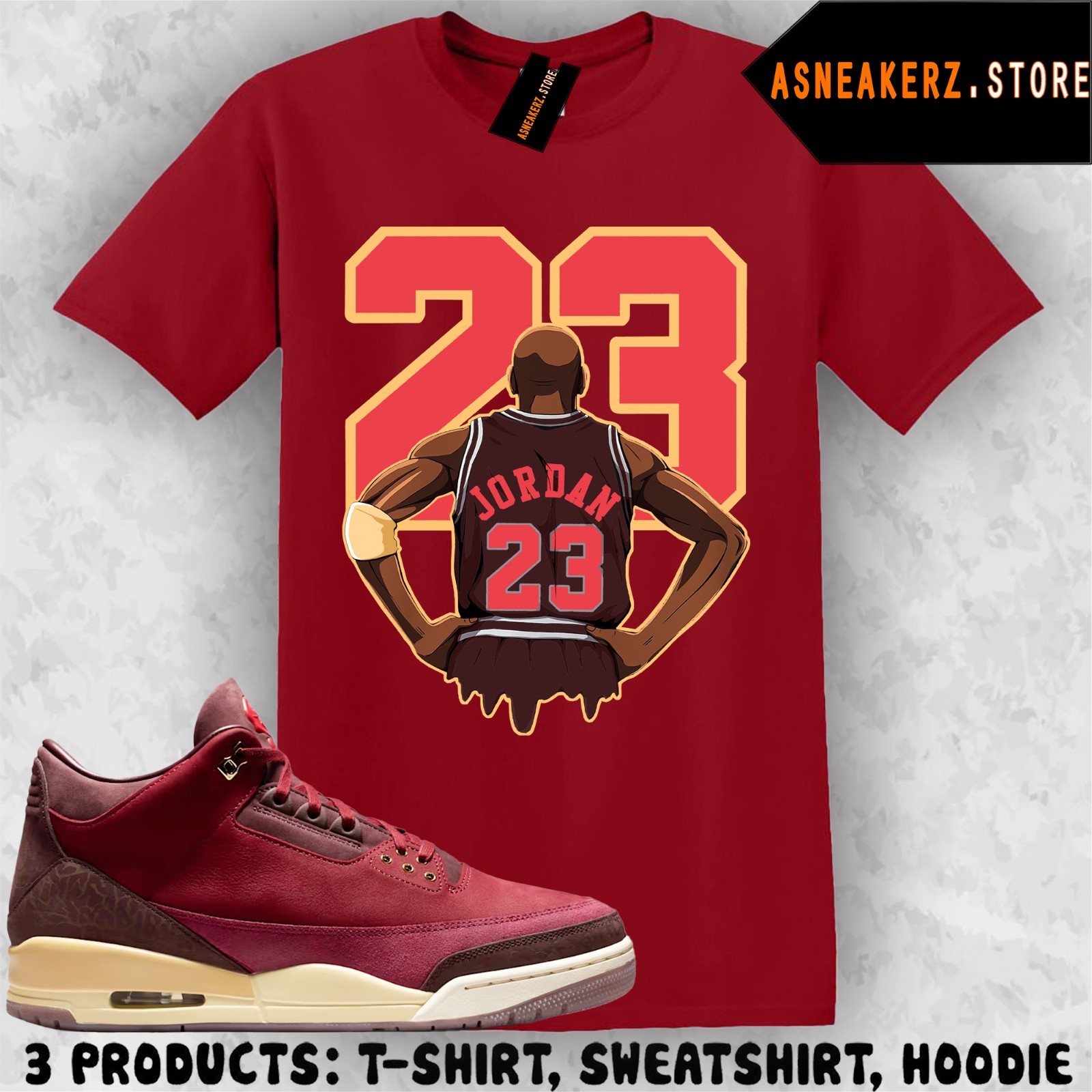 Shirt To Match AJ 3 Bin23 Bin 23 2026 Sneaker Matching Tee MJ Back 23 T-Shirt gallery