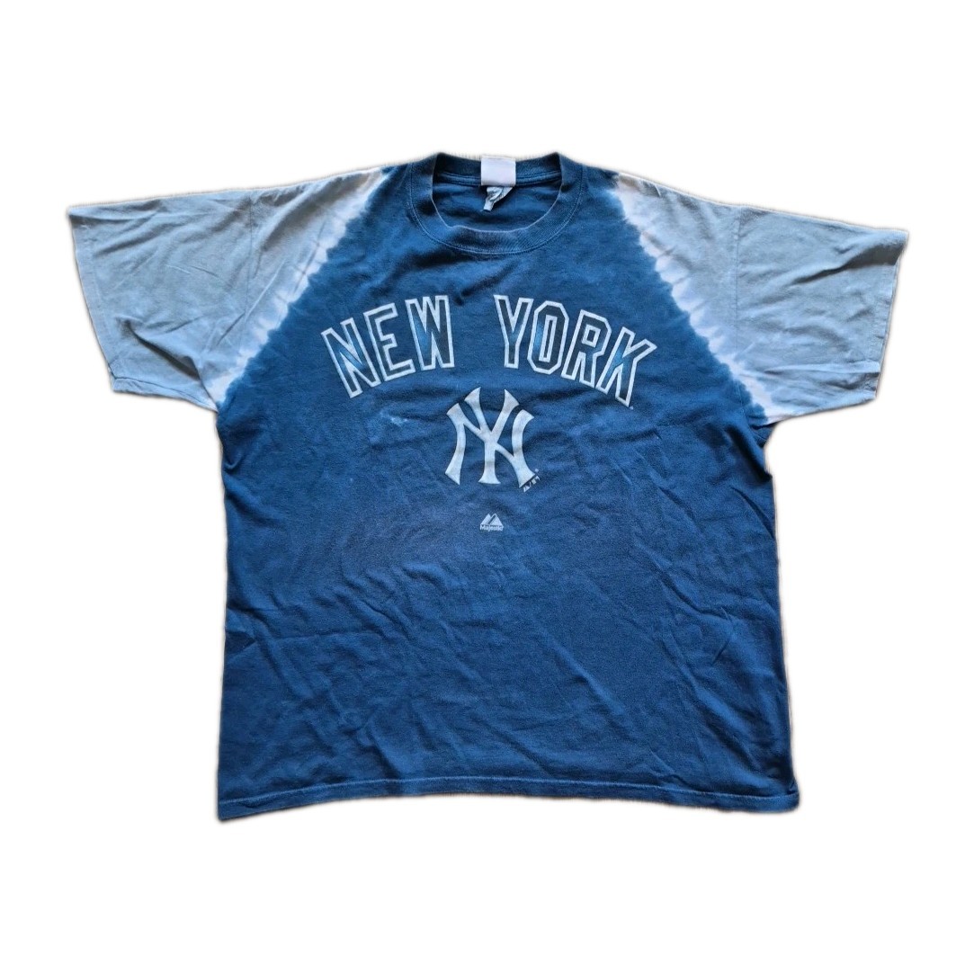 Vintage New York Yankees Shirt Majestic Tie Dye Tshirt Sz XL gallery