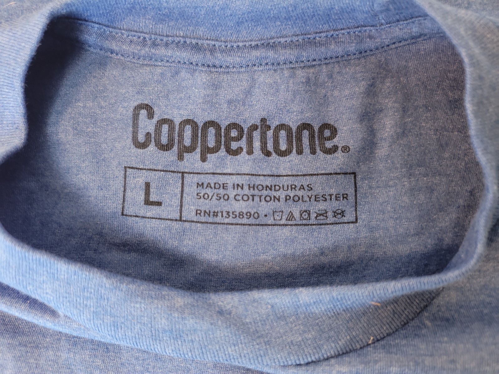 Coppertone Tshirt, Large,Iconic Logo,Blue/Yellow Beach Graphic,Cotton NNT,Unworn gallery