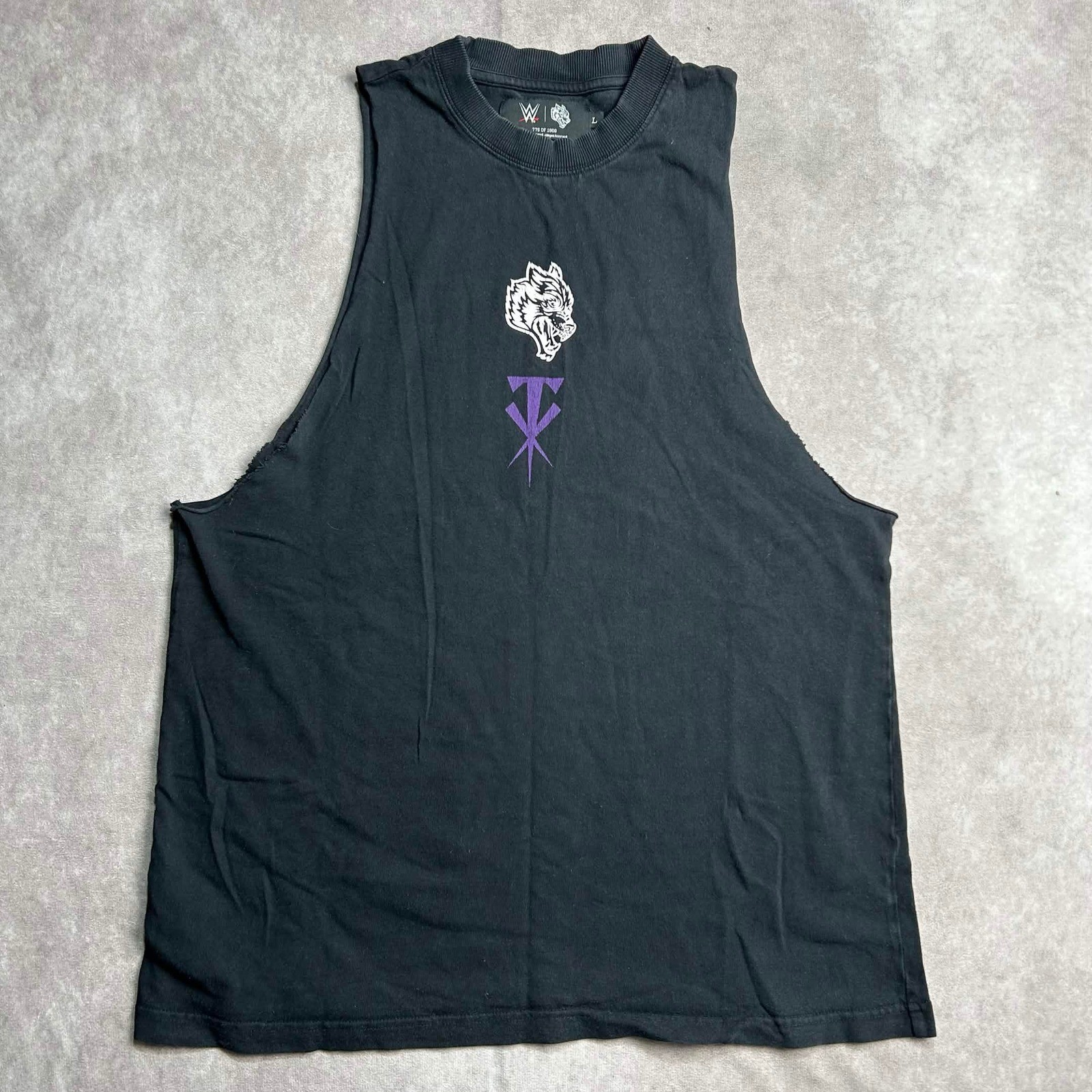 WWE Darc Sport Undertaker Men's L Muscle Tank Top Black Limited Edition Cut Off* gallery