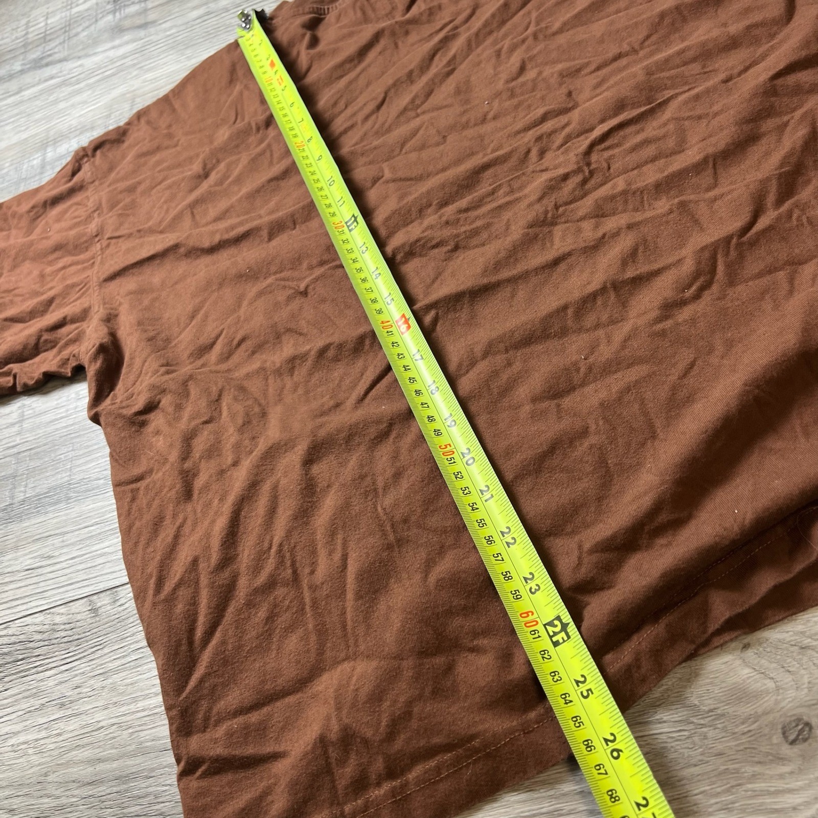 H&M T-Shirt Mens L Brown Oversized Fit Cotton Short Sleeve Crew Neck Streetwear gallery
