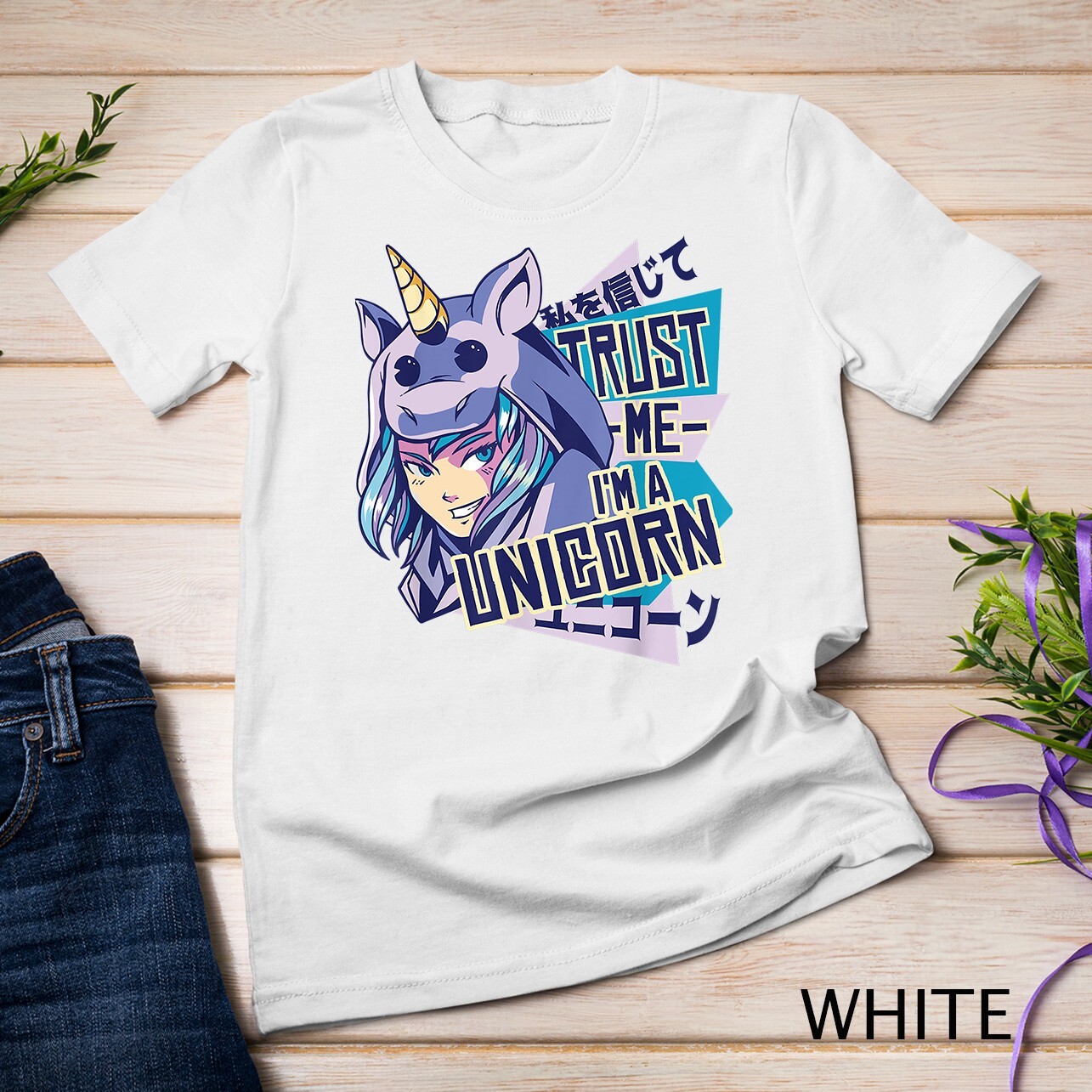 Trust me I'm a unicorn Funny Anime Unicorn Design T-Shirt Unisex T-shirt gallery