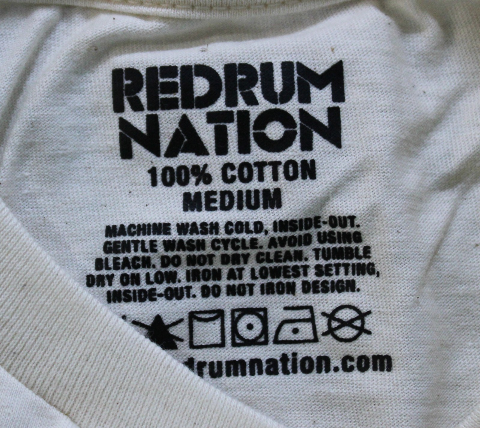 Redrum Nation Men's V25 Short Sleeve Cotton T-Shirt CG2 Natural Medium NWT gallery