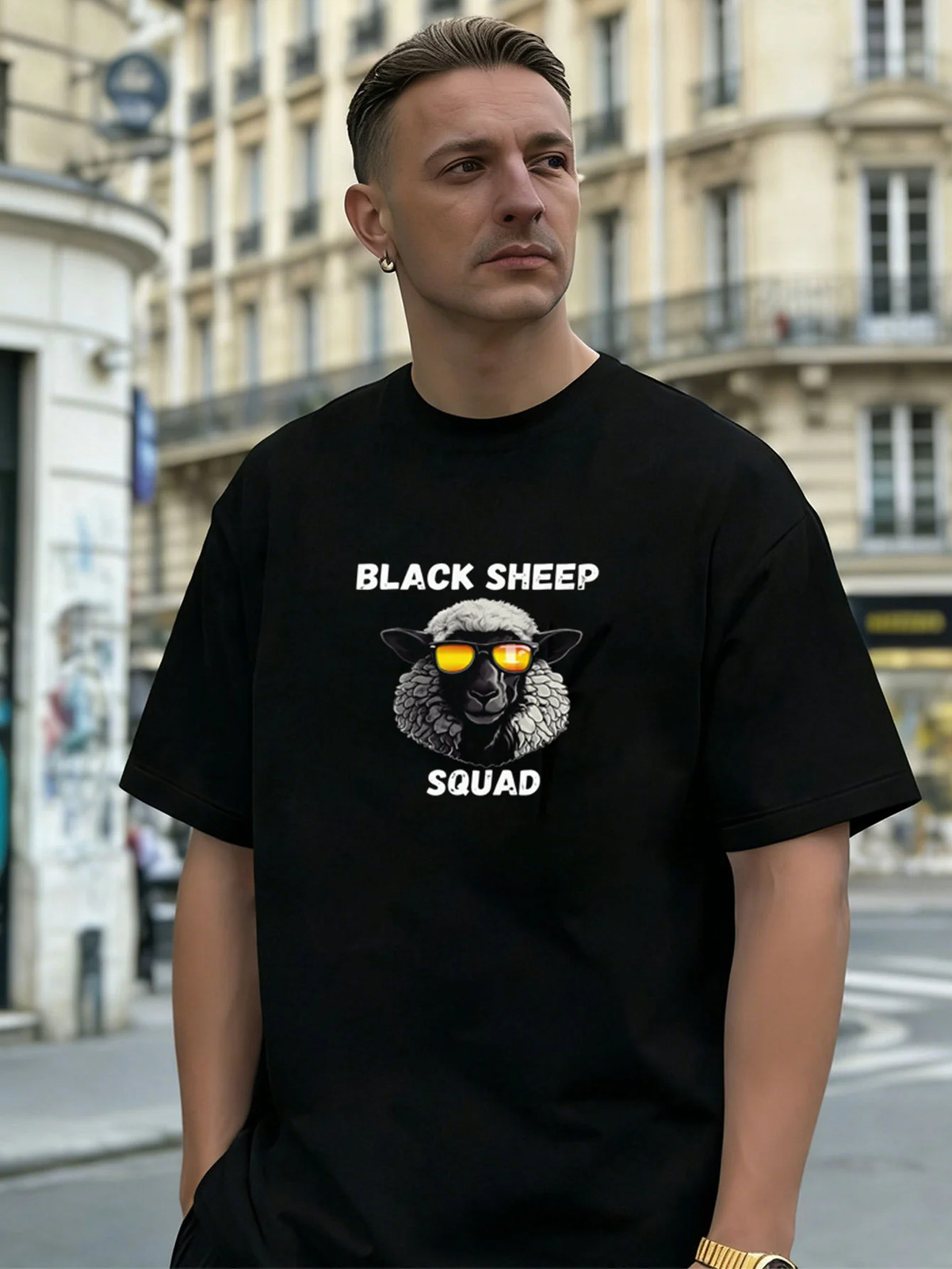 Black Sheep Squad Graphic 100% Cotton Men's T-Shirt for Daily Casual Wear gallery