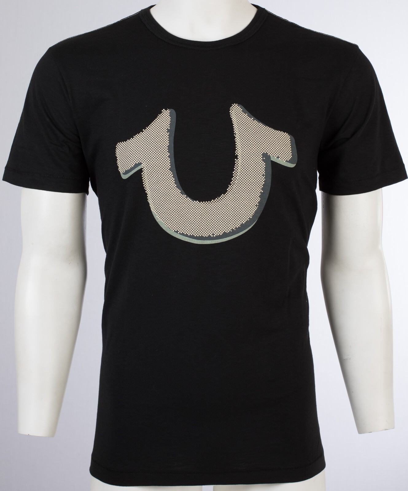 $69 TRUE RELIGION Black POP ART HORSESHOE Short Sleeve Designer Graphic T-shirt gallery