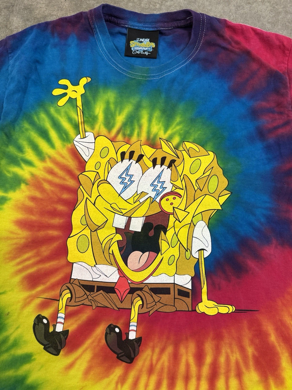 J Balvin SpongeBob SquarePants T-Shirt Mens Medium Tie-Dye Louis De Guzman Art gallery