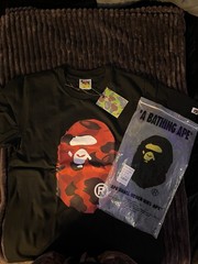 A Bathing Ape BAPE Black Ape Head Graphic Print Crew Neck T-Shirt Men’s S