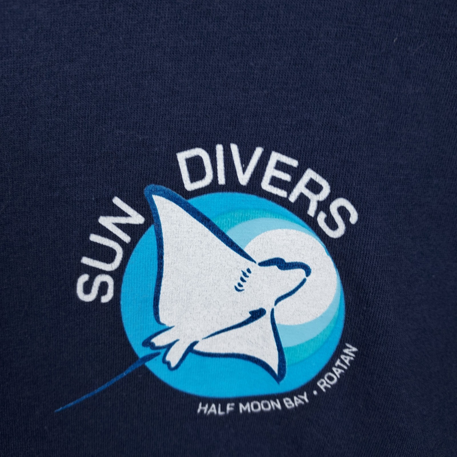 Sun Divers Stingray T Shirt Mens M Blue Graphic Dive Flag ScubaClassic ocean... gallery