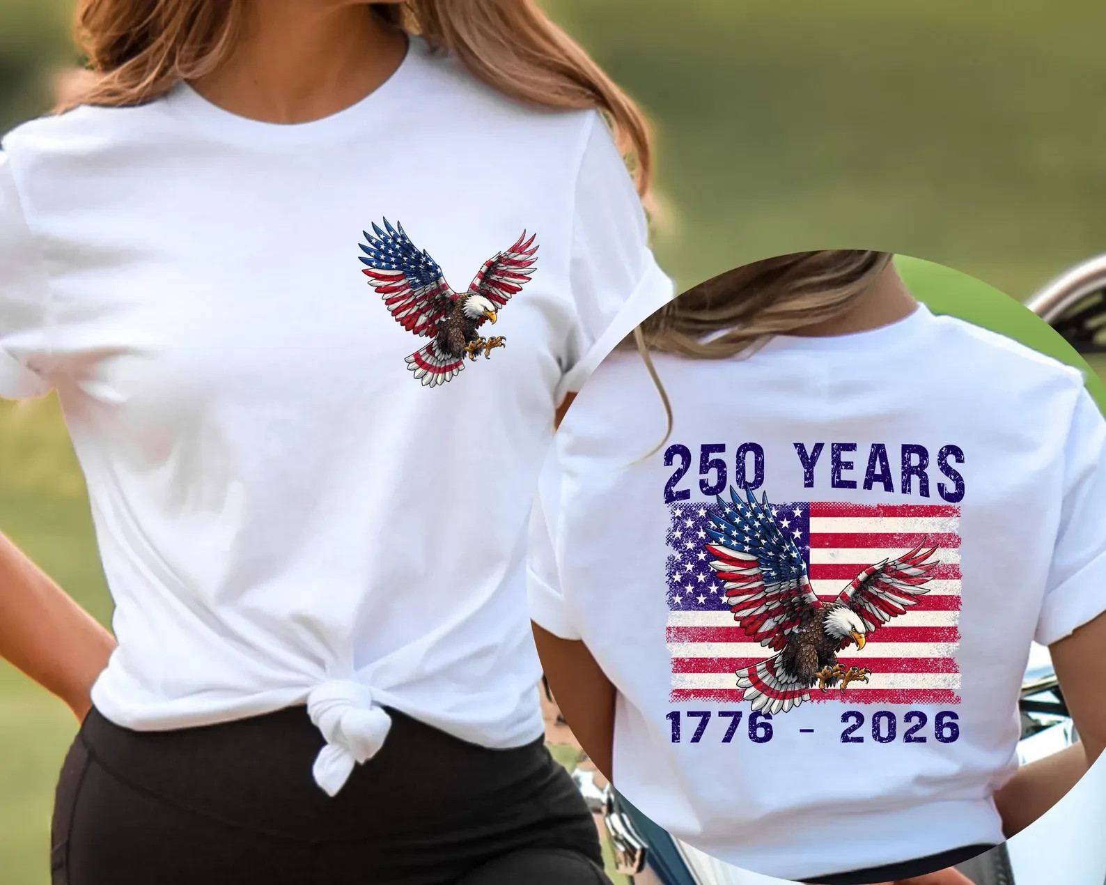 250 Years of Freedom Shirt, Patriotic Eagle USA Flag Shirt, Independence Day gallery
