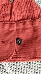 COBRA S.C. Men’s Rust Red Textured 100% Cotton Long Sleeve Shirt – Made in Italy